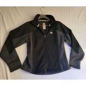 Nike ACG Jacket Women Large Black Gray Zip Up Mock Neck Coat